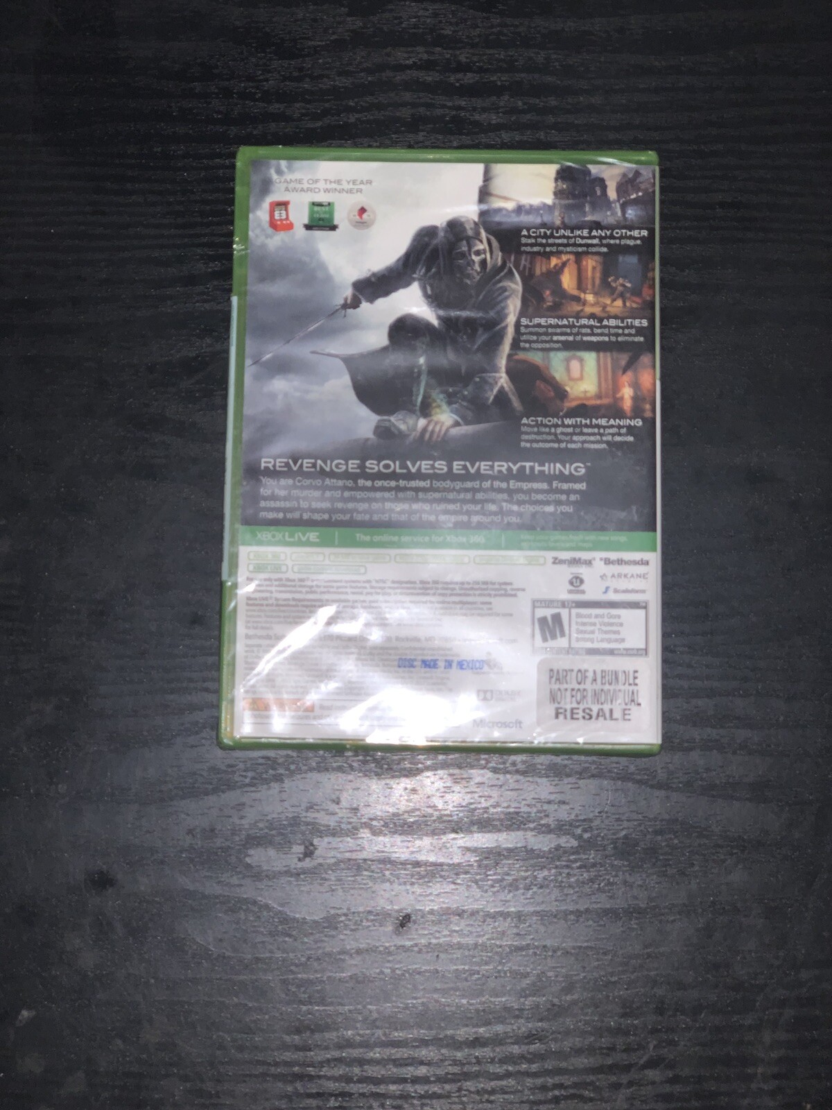 Dishonored Xbox 360 New Sealed