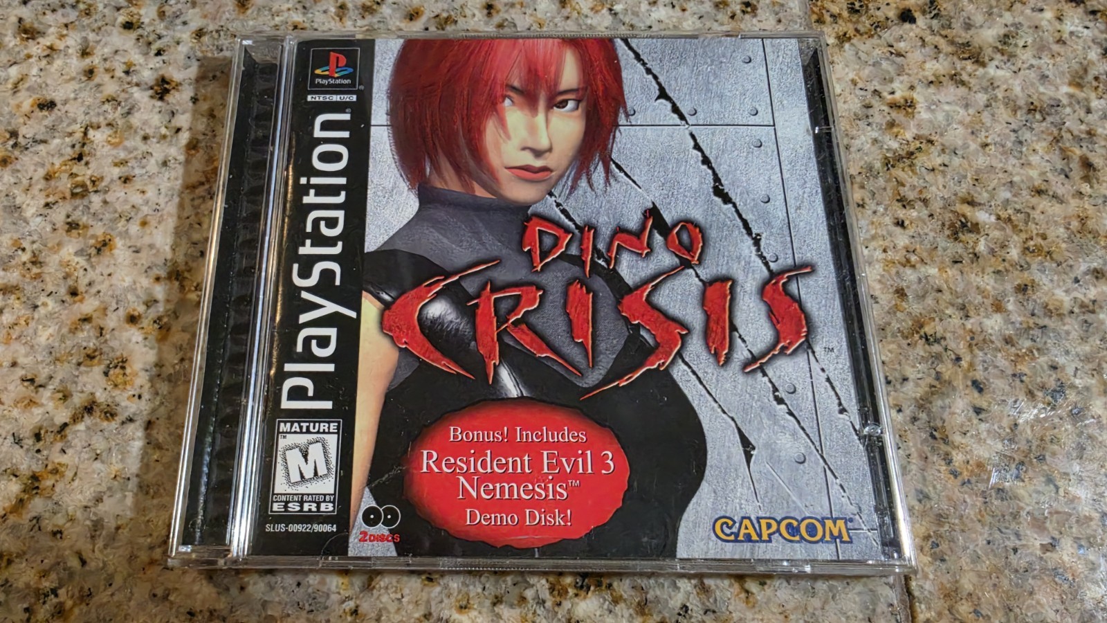 Dino Crisis Complete For Sony Playstation 1 (PS1) With Resident Evil Demo Disc