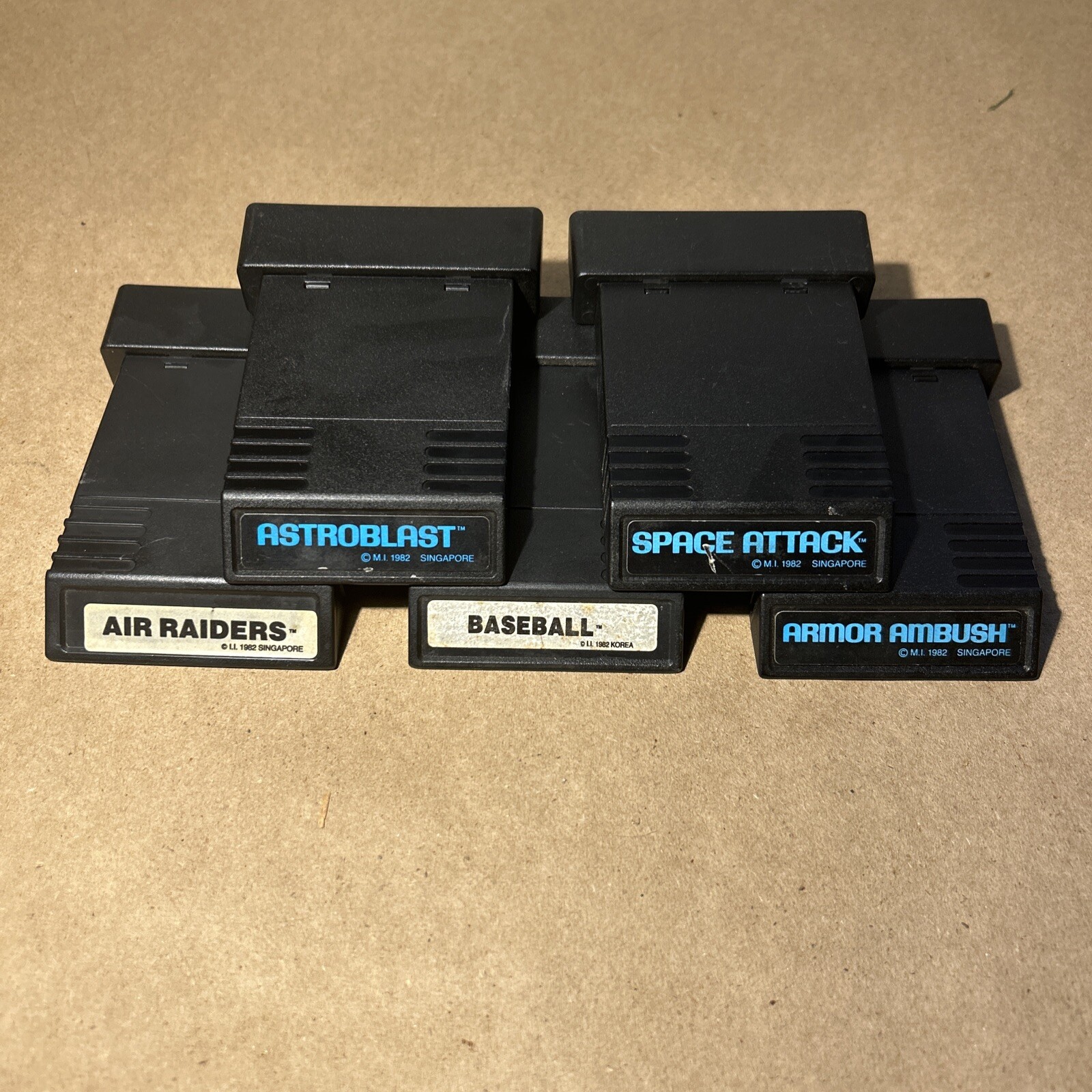 Atari 2600 Games ‘82 Astroblast, Space Atck, Air Raiders, Baseball, Armor Ambush