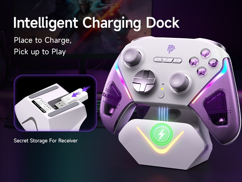 Wireless controller Gamepad TMR Joystick, Dual-Mode Trigger-US-D10
