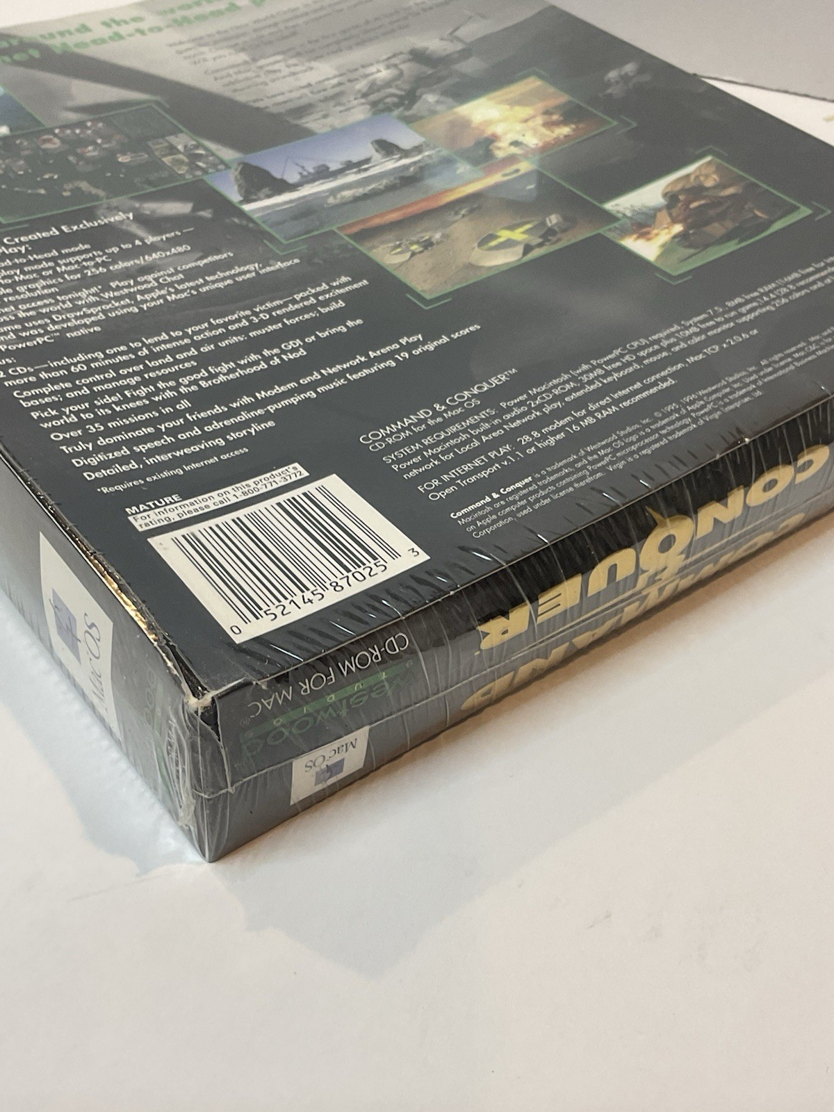 Vintage Macintosh Game Command & Conquer Westwood Studios Virgin NOS Sealed