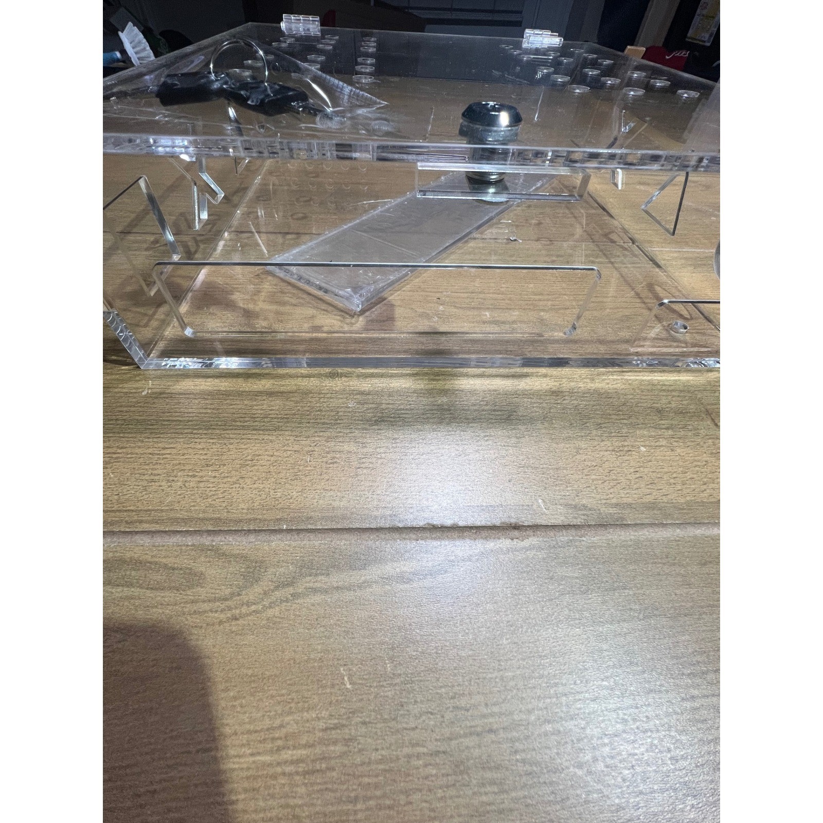 PlayStation 4 PS4 Acrylic Security Display Case with Lock and Keys Clear