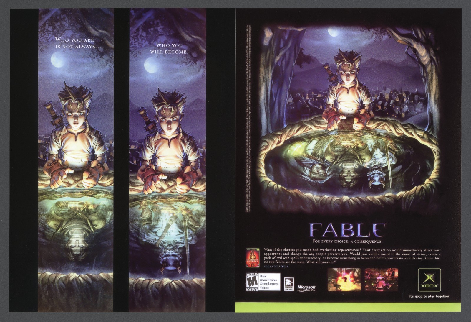 Fable Original Xbox PC 2004 Game Promotional Ad Wall Art Print Poster – Glossy