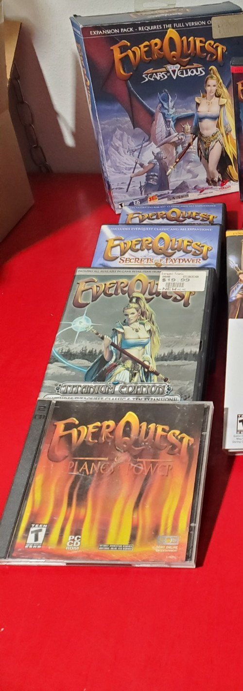 Rare Unique Lot of 14 EverQuest PC-CD Rom Video Games and Expansions