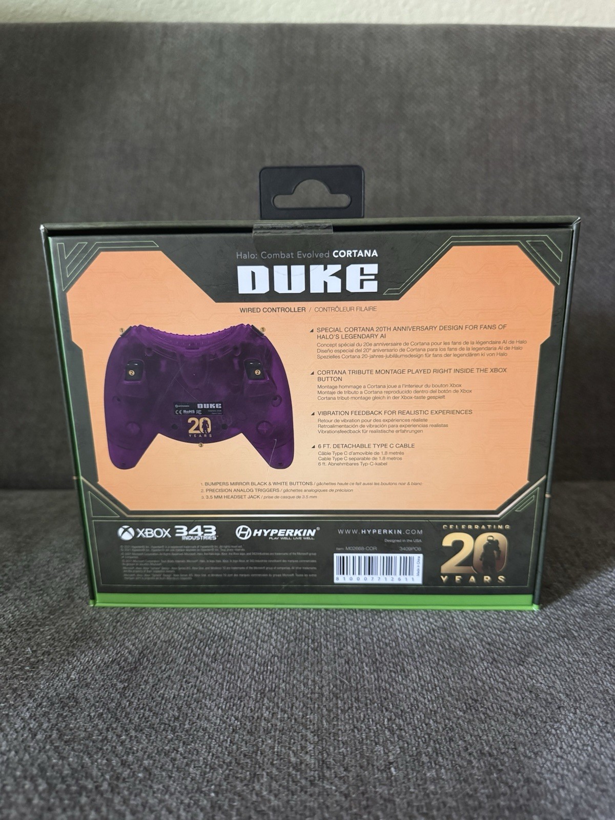 Hyperkin Duke Wired Controller Cortana 20th Anniversary Limited Edition – SEALED