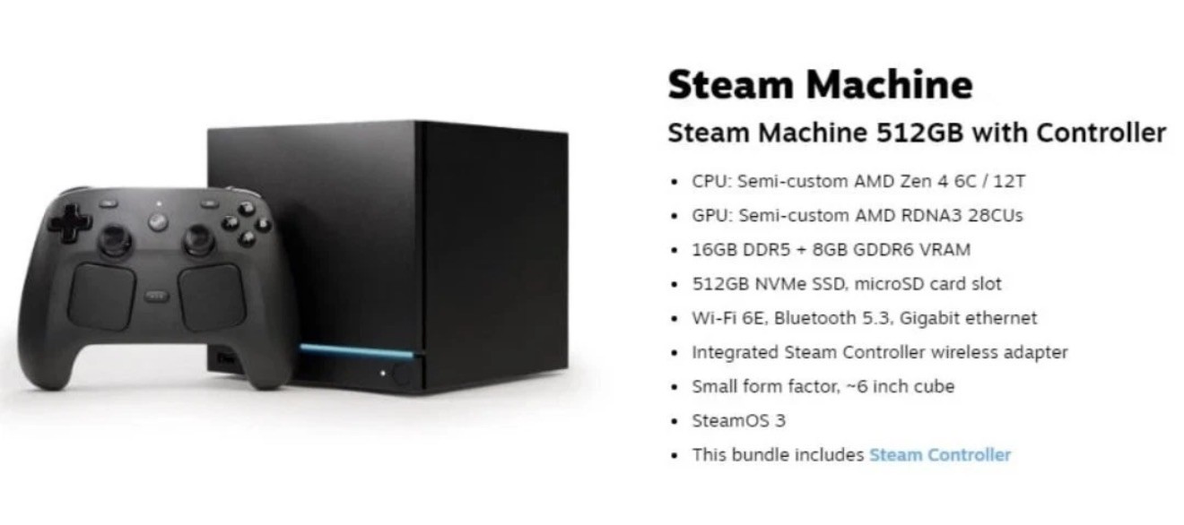Steam Machine 512GB + Steam Controller Bundle PRESALE Factory Sealed