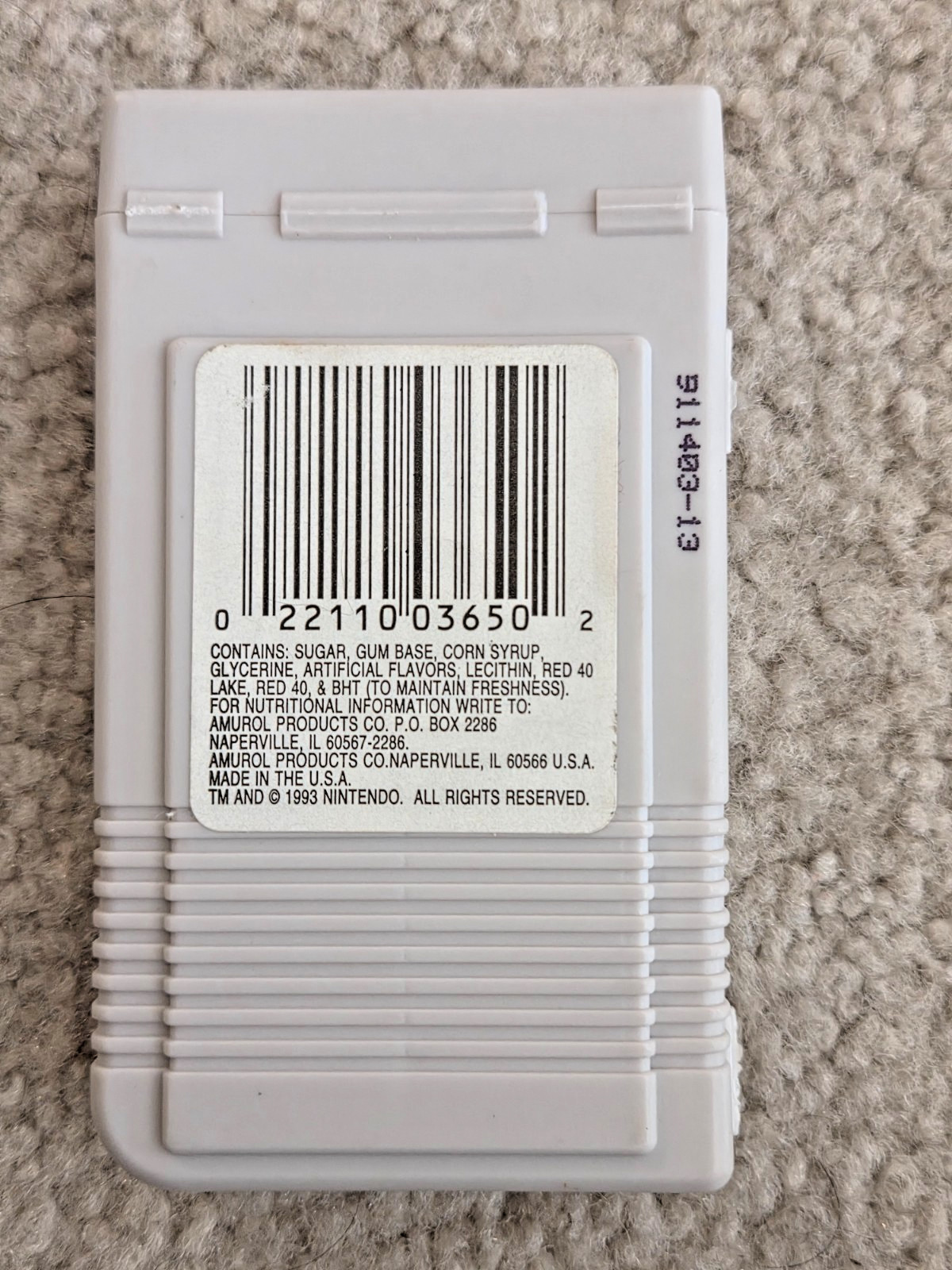 Vtg Nintendo Game Boy 1993 Bubble Gum Container with Trading Cards 90s Rare