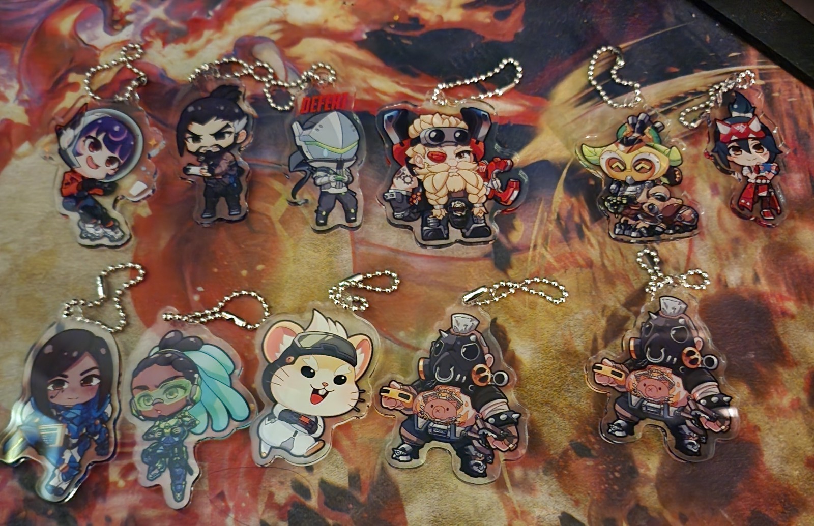 Overwatch x Red Tokyo Tower Collab Keychains assorted list