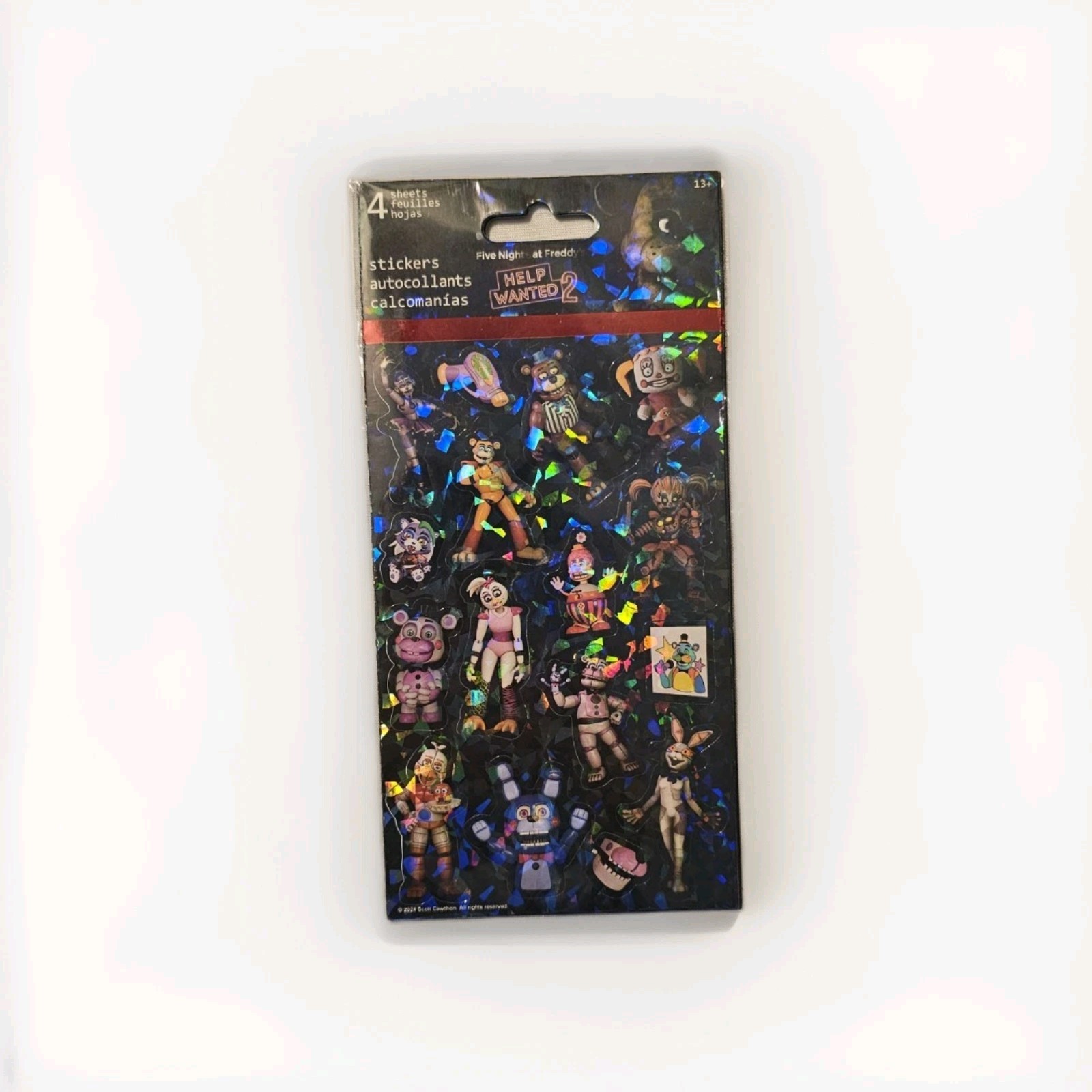 1 Pack of Five Nights at Freddys Help Wanted 2 Standard Stickers 4 Sheets Sealed