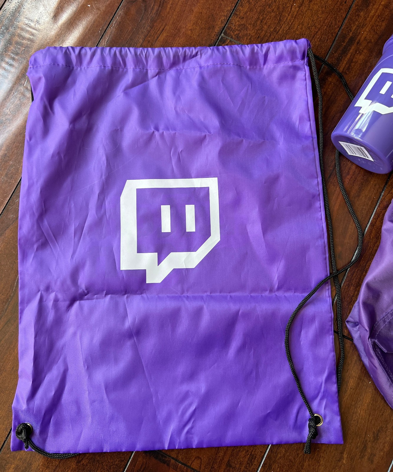 Twitch Con 2017 Merch Lot Fanny Pack Visor Cup Drawstring Bag TwitchCon Purple
