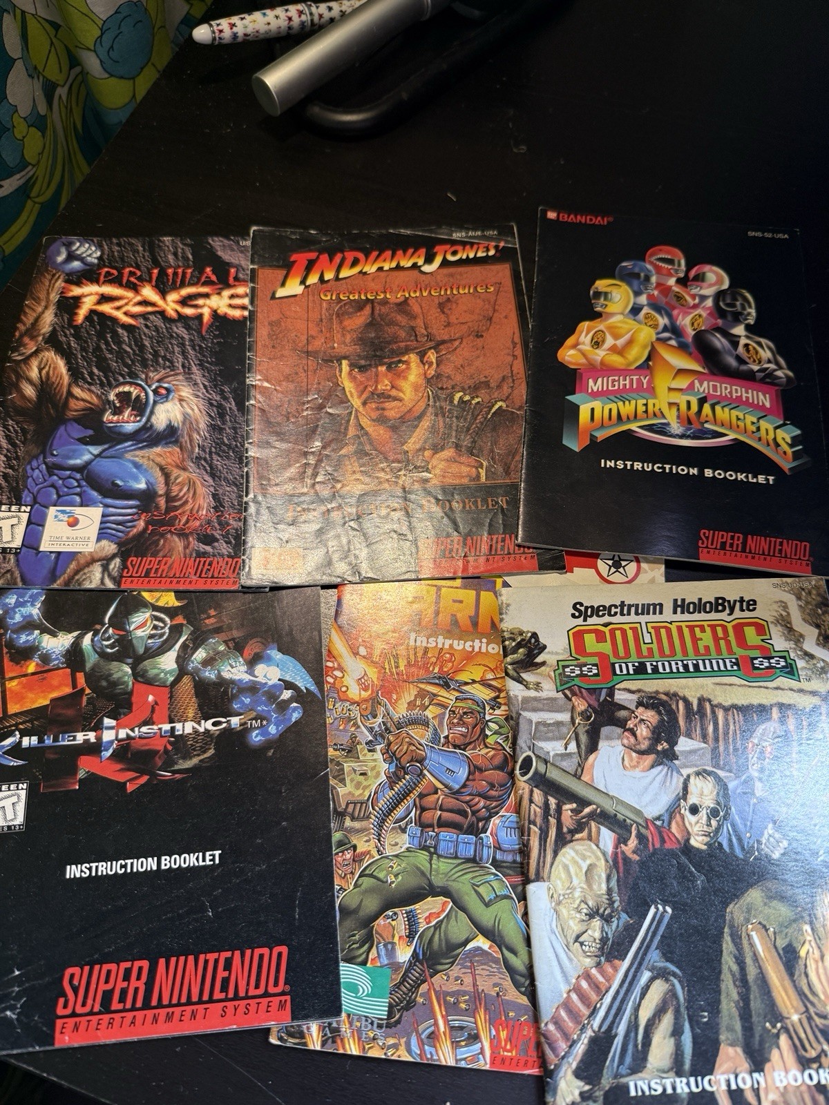 Super Nintendo SNES Original Manuals Instruction Booklet Lot 25x + Super Metroid