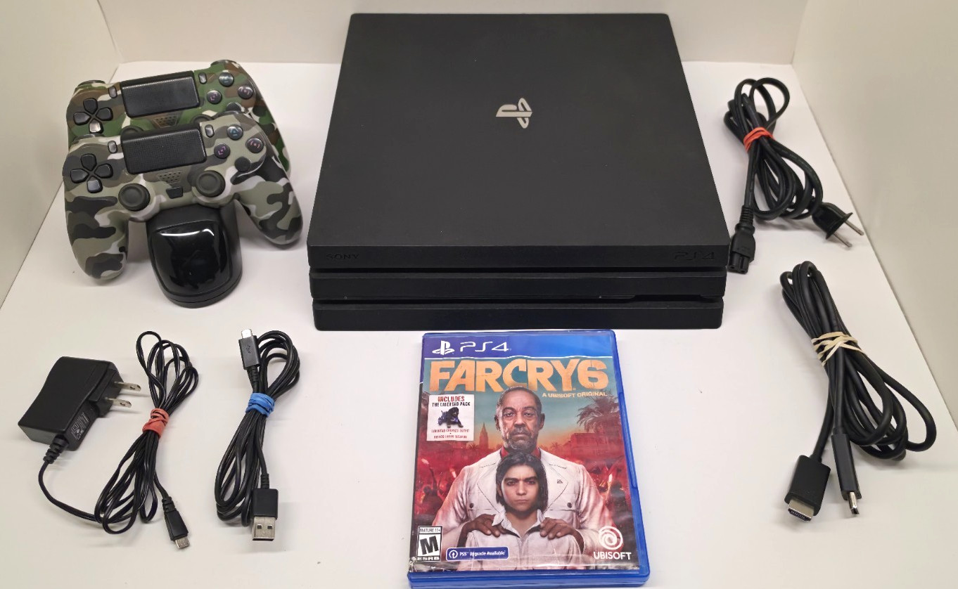 Sony PlayStation 4 Pro 1TB Console (CUH-7215B) Complete System Bundle – Tested