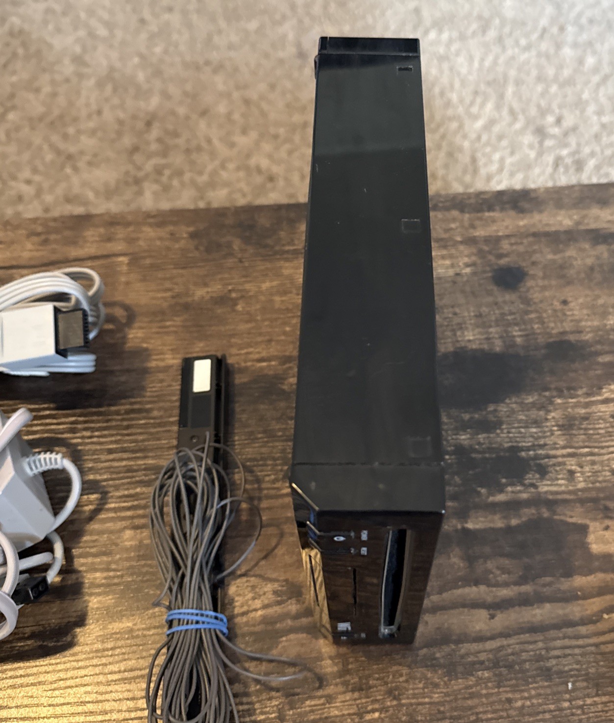 Nintendo Wii Console RVL-101 Black System with OEM Remote Motion Plus Tested