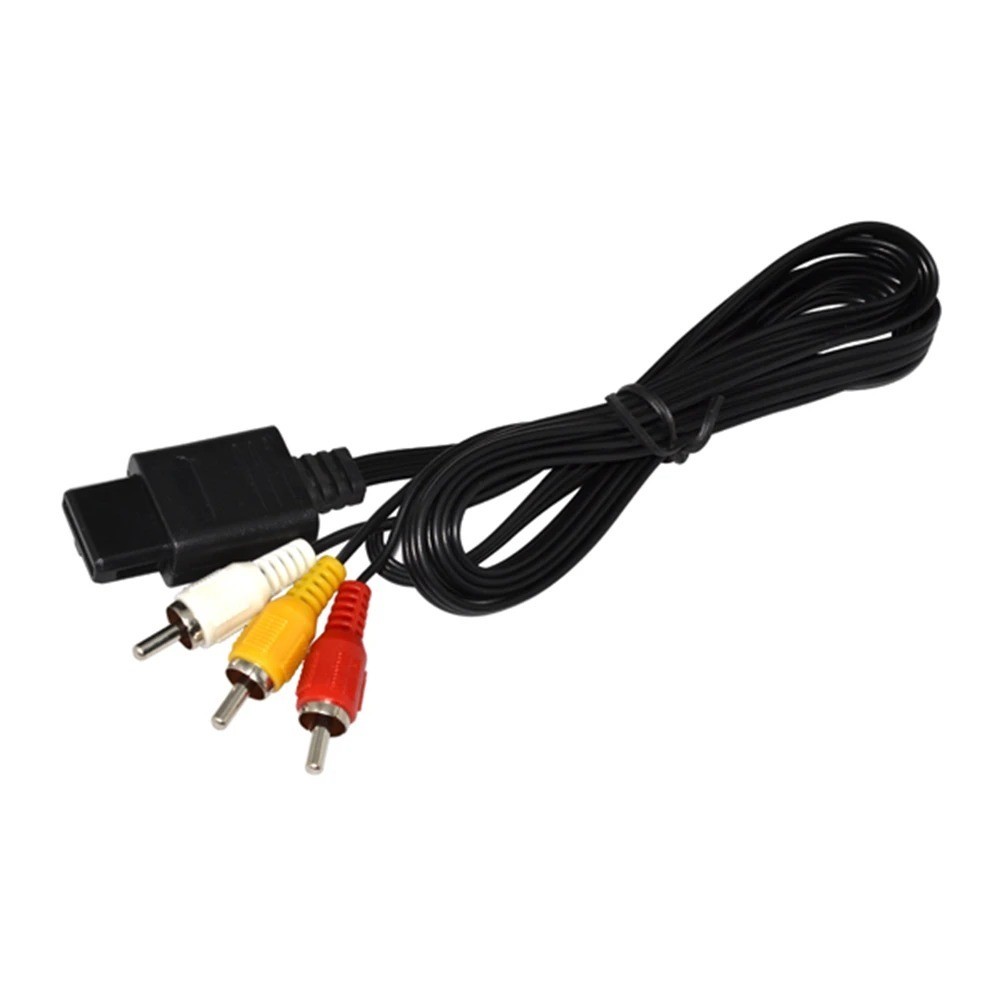 N64 SNES Gamecube 6FT RCA AV TV Audio Video Stereo Cable Cord For Nintendo 64