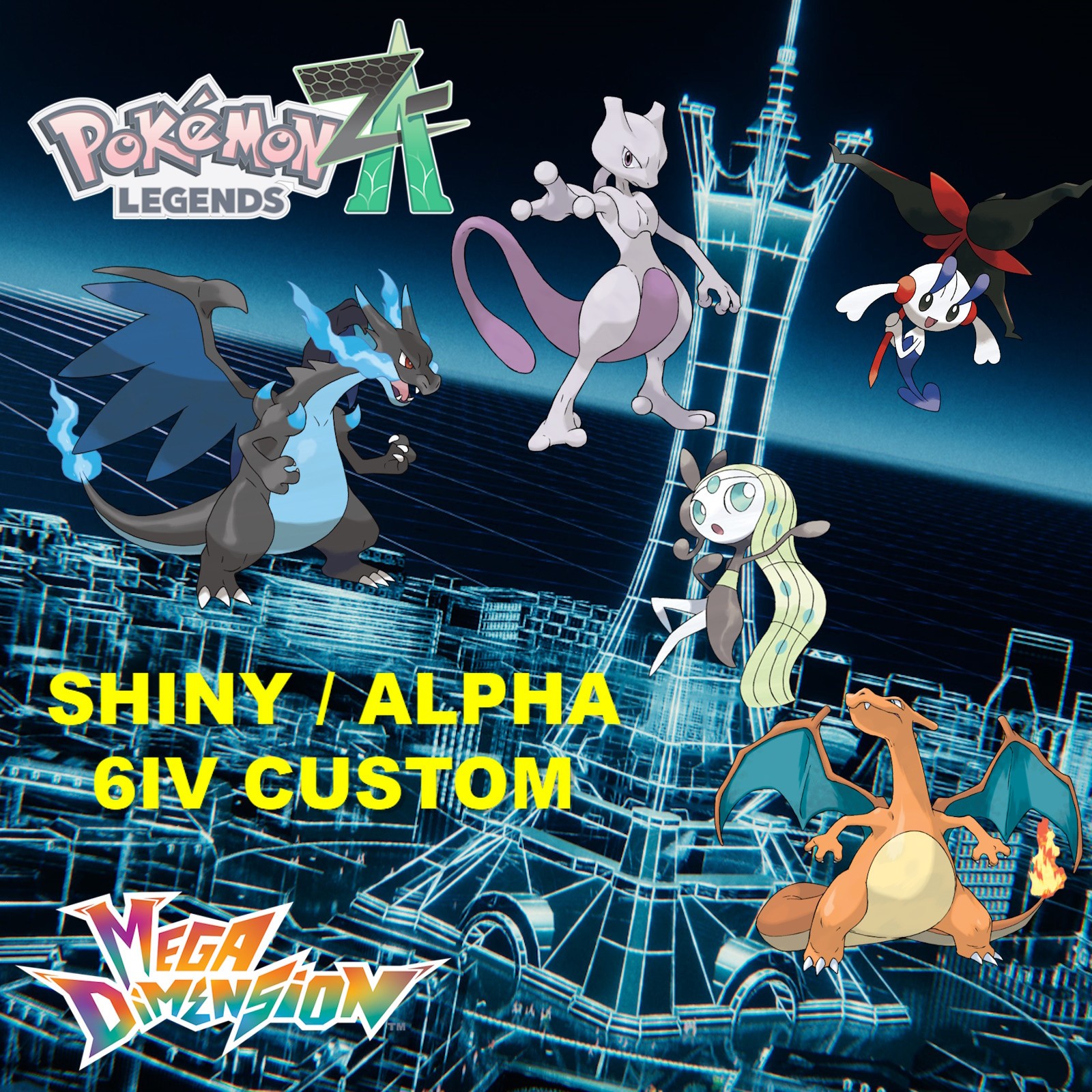✨ Pokemon Legends ZA (Z-A) ✨ Any Shiny Alpha ✨ 6IV ✨ NEW DLC 💥 Pokemon ZA