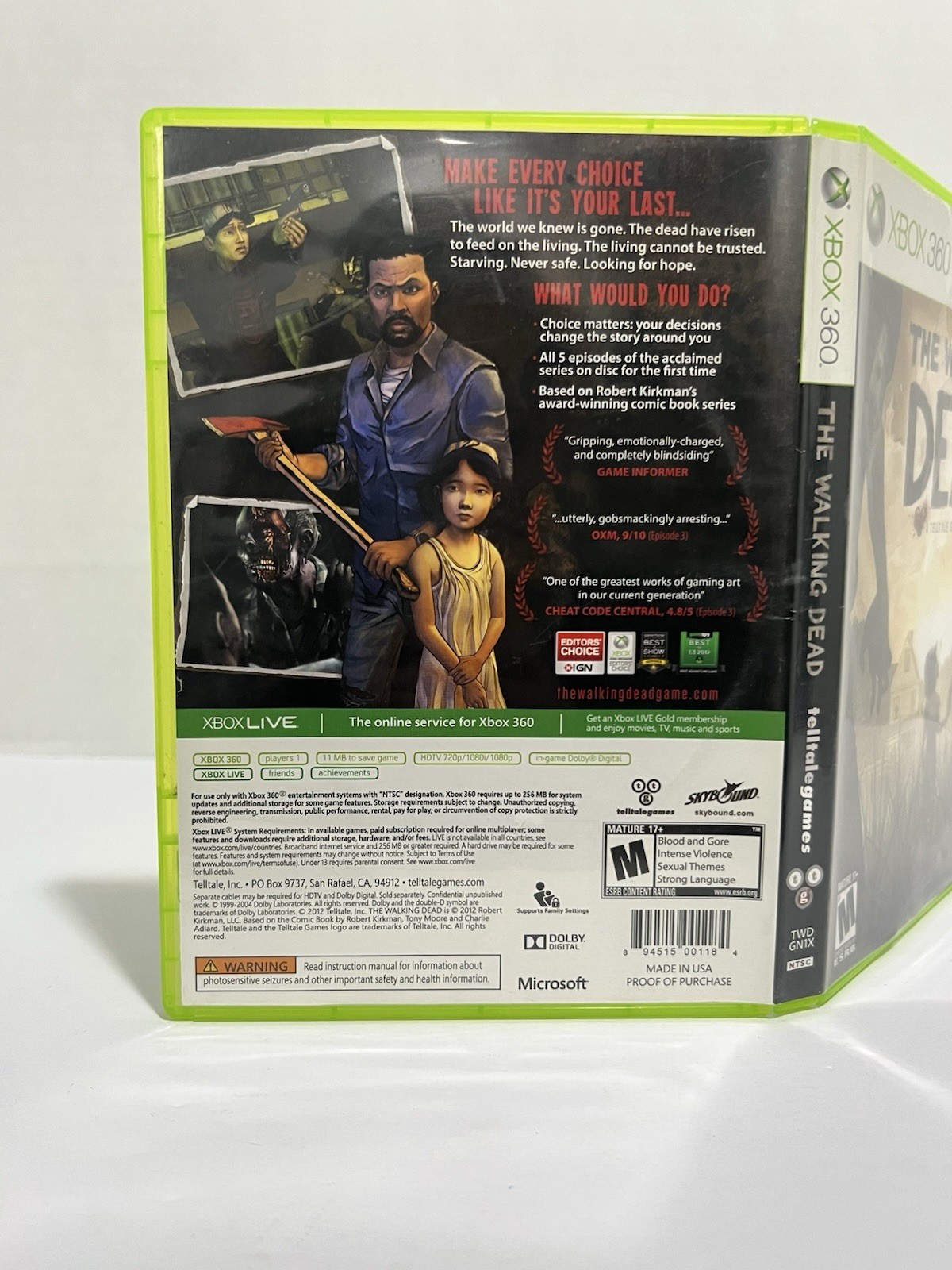 The Walking Dead: A Telltale Games Series (Microsoft Xbox 360, 2012)