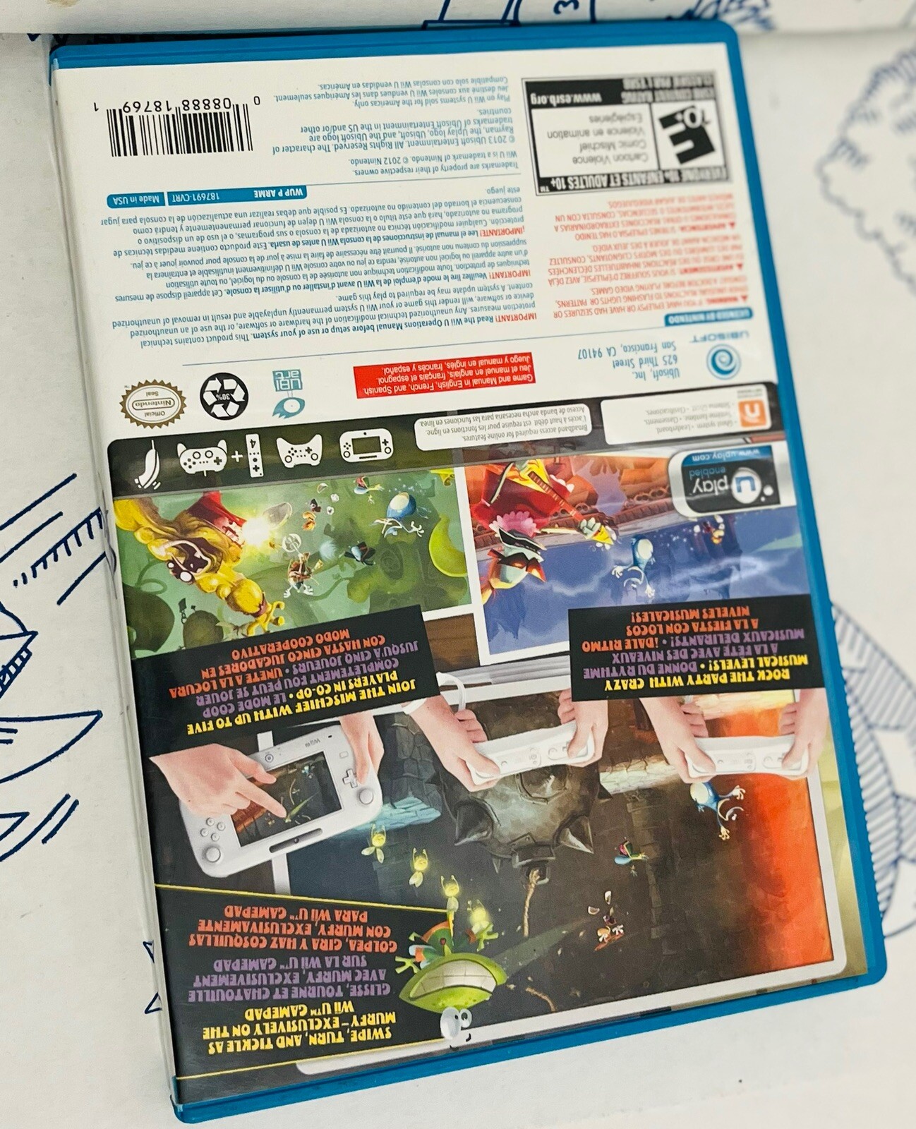 Rayman Legends Nintendo Wii U 2013 Ubisoft Game Cartoon Adventure Comic Mischief