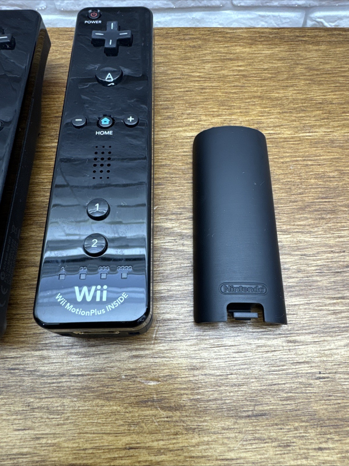 Nintendo OEM Wii Remote Controller MotionPlus Black RVL-036 Tested Lot of 2