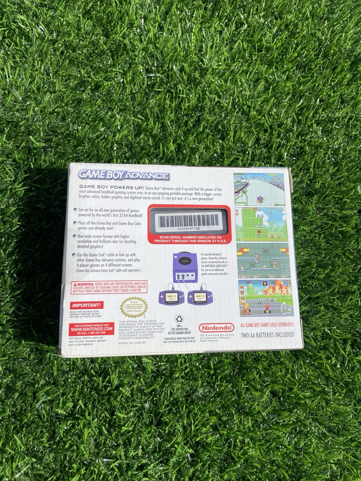 Brand New Nintendo Game Boy Advance Handheld System Console Glacier Blue