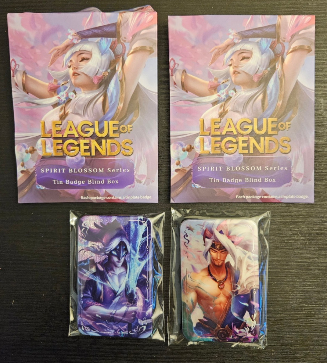 League of Legends Spirit Blossom Tin Badge Pin Blind Box LoL Master Yi Yasuo Lot