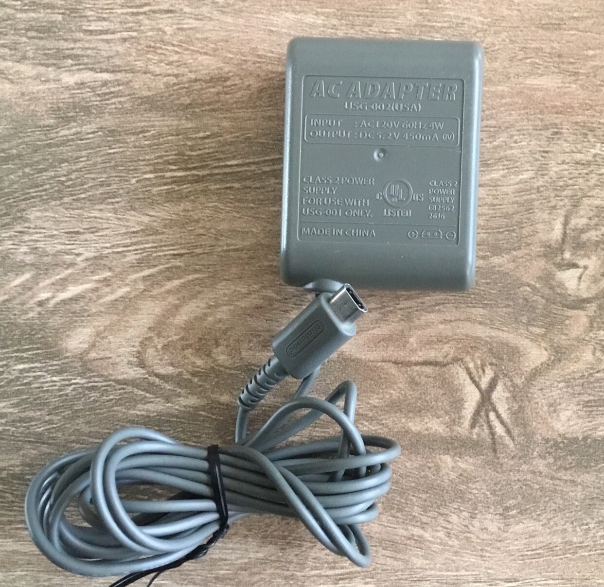 Official Nintendo USG-002 (USA) DS Lite Wall Power AC Adapter ChargerOEM Gray——5