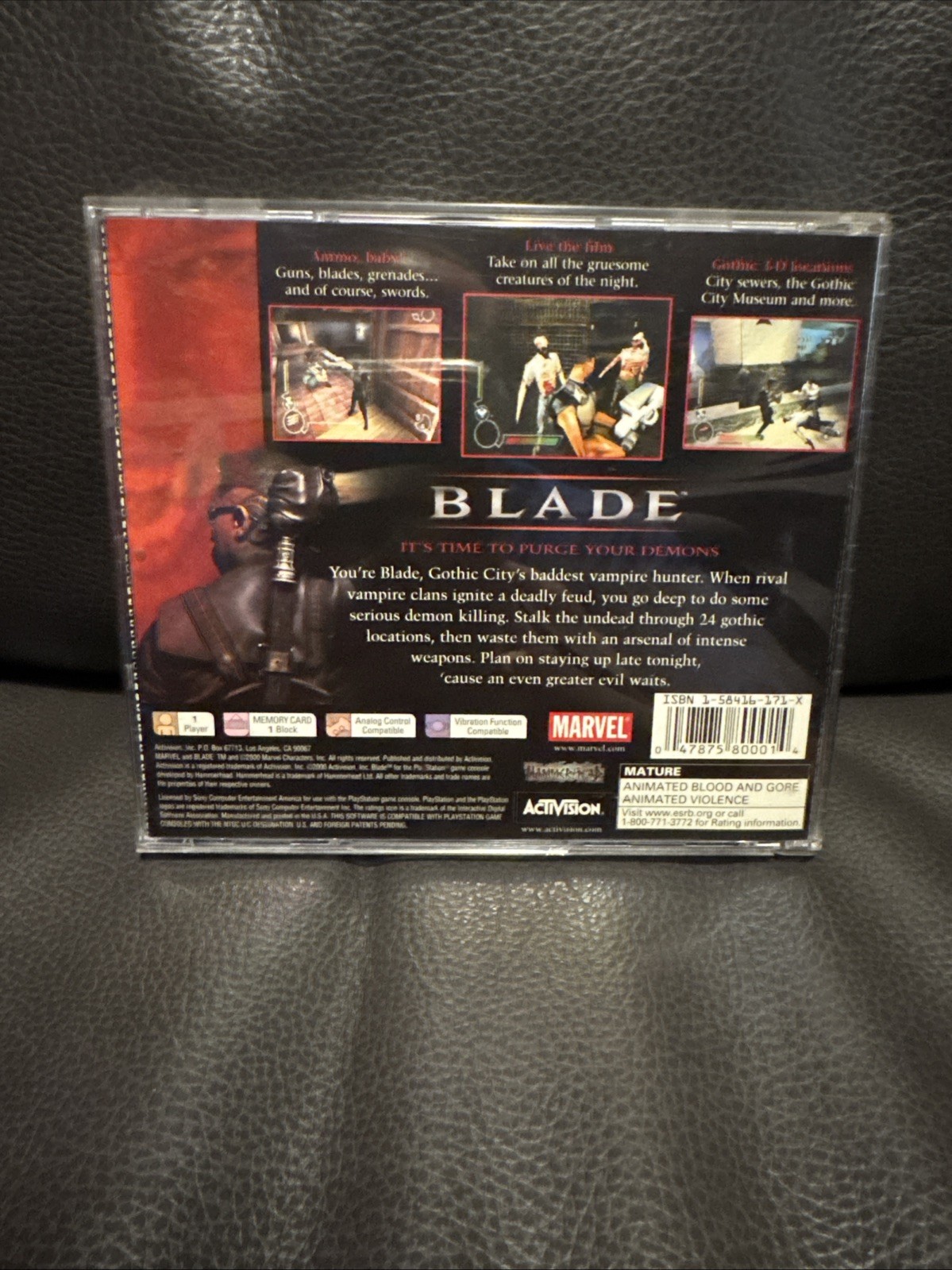 Blade (Sony PlayStation 1 PS1, 2000) CIB Complete Black Label