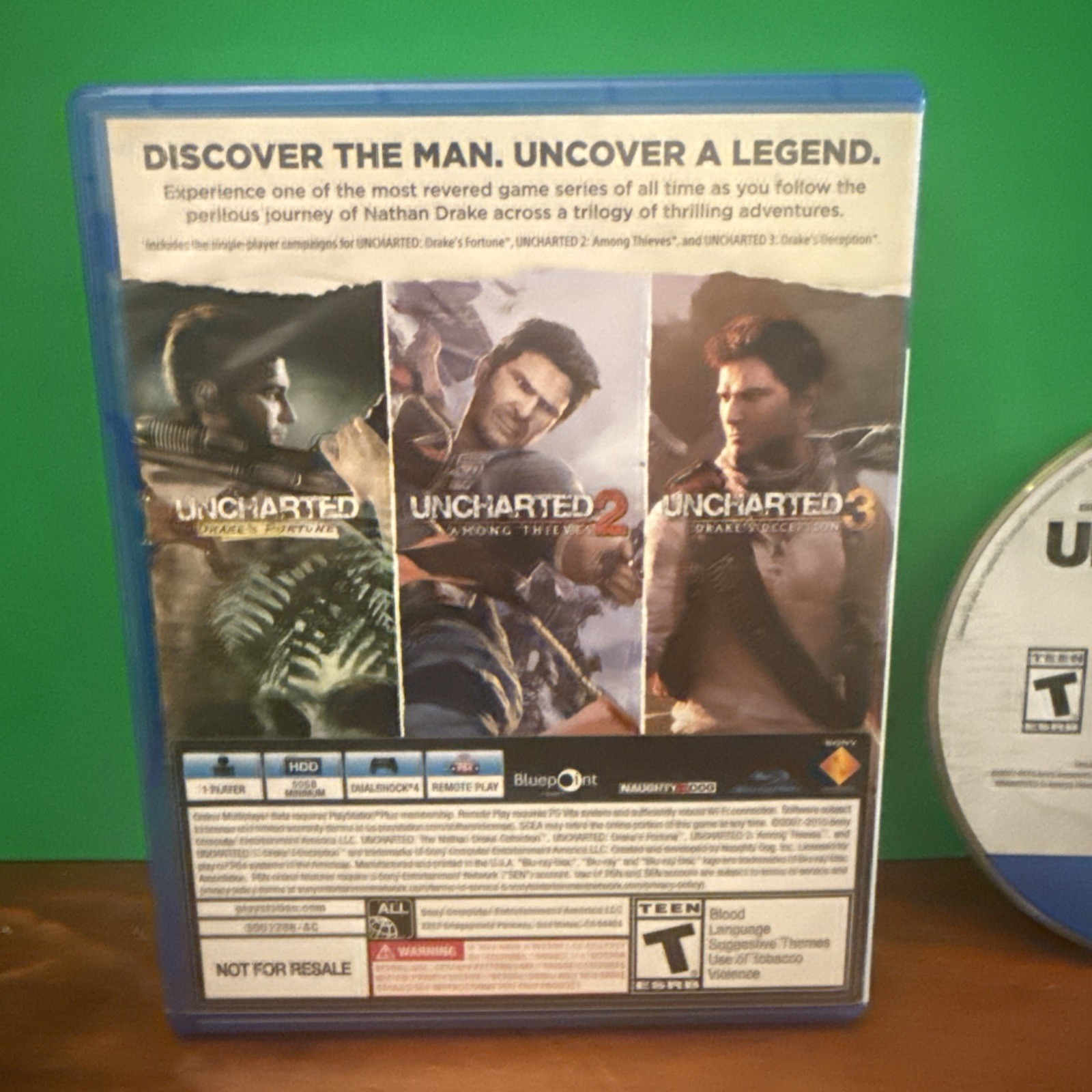 Uncharted The Nathan Drake Collection PS4 PlayStation 4 – Game Disc & Case