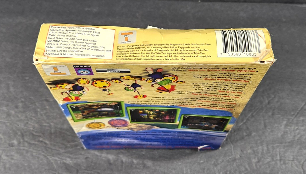 Lemmings Revolution – PC – NIB Psygnosis Ltd. & TAKE2interactive 2001 big box