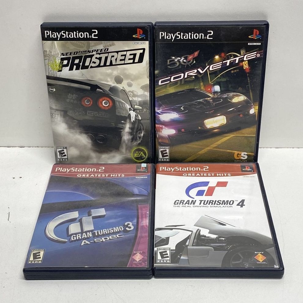 Gran Turismo 4 Need for Speed ProStreet 4 PlayStation 2 PS2 Game Lot CIB
