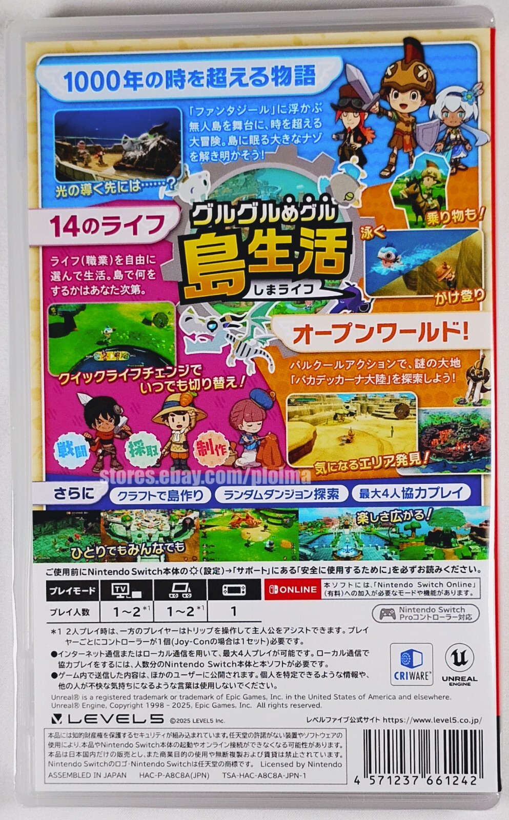 FANTASY LIFE i: The Girl Who Steals Time New NINTENDO SWITCH Game JP Release 1