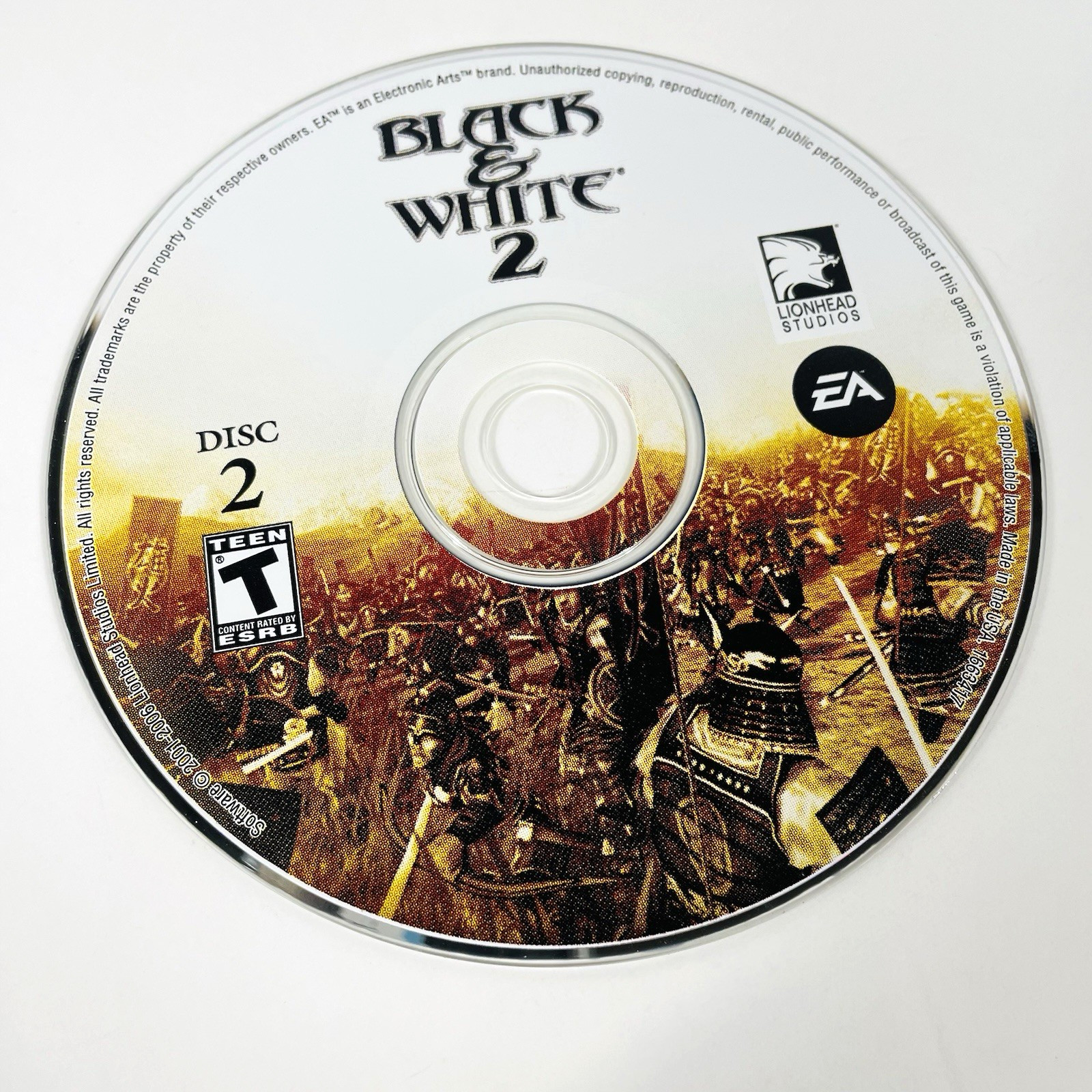 Black and White 2 PC CD-ROM replacement game disc 2 only