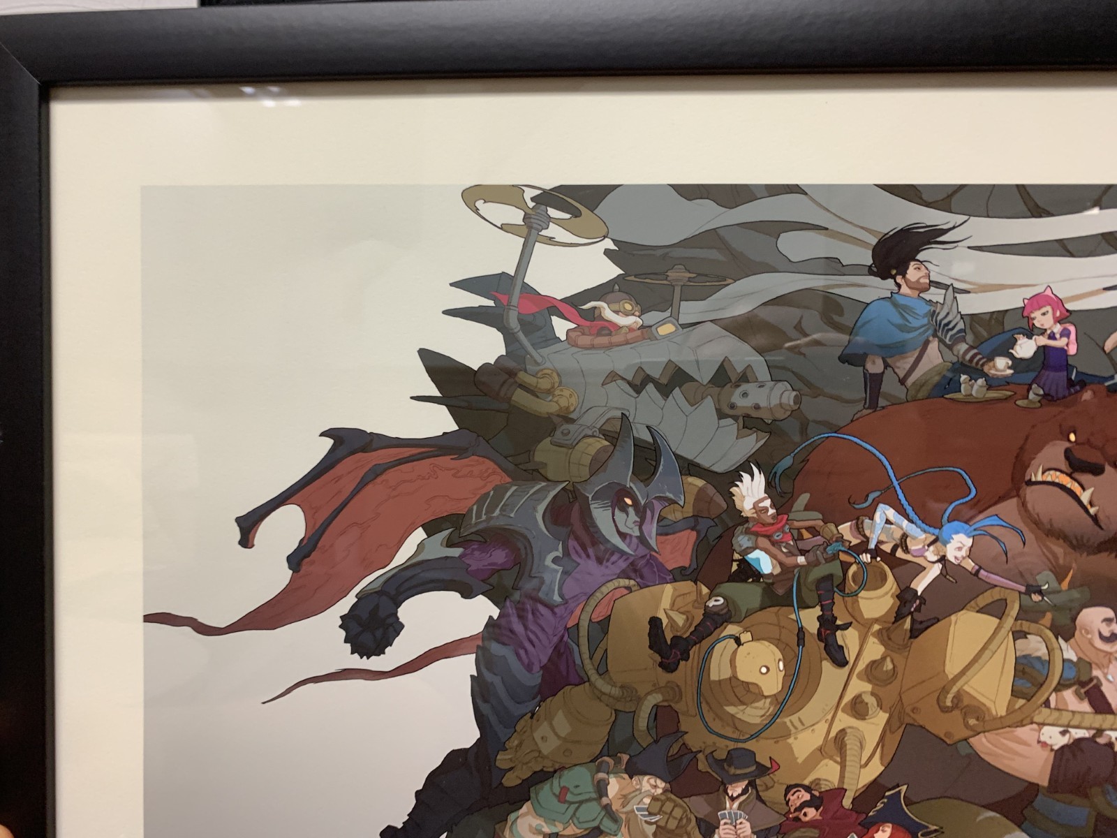 League Of Legends Champion Medley Giclee Art Print Framed Rare 16×28 (1/300)