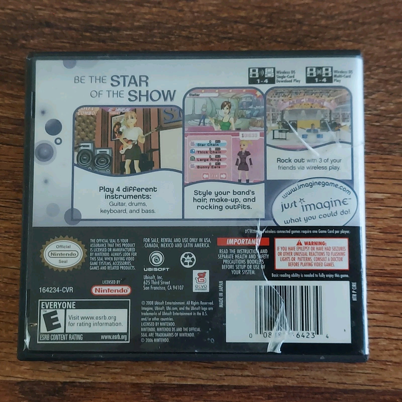 Nintendo DS Imagine Rock Star – Complete in Box w/ Manual