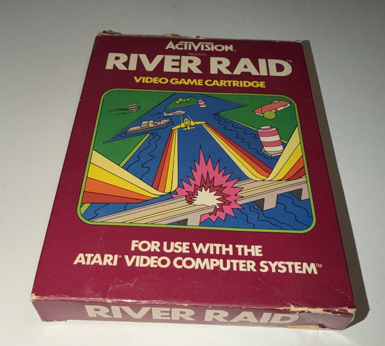 River Raid (Atari 2600, 1982) Complete – Cleaned & Tested