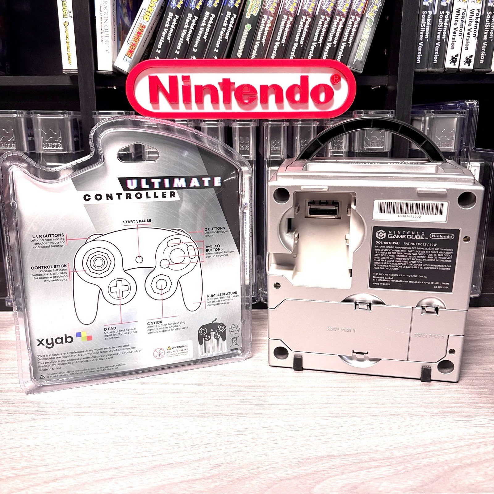 Platinum Nintendo GameCube Console Bundle System w New Controller & Hookups