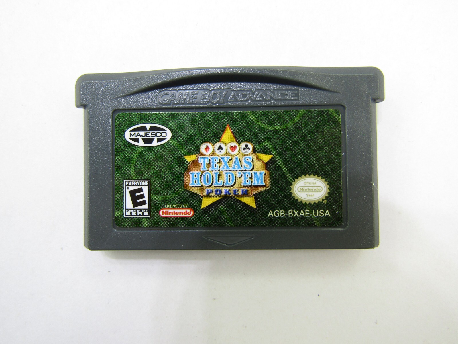 Texas Hold Em Poker Nintendo Gameboy Advance Video Game Majesco w/ Plastic Case