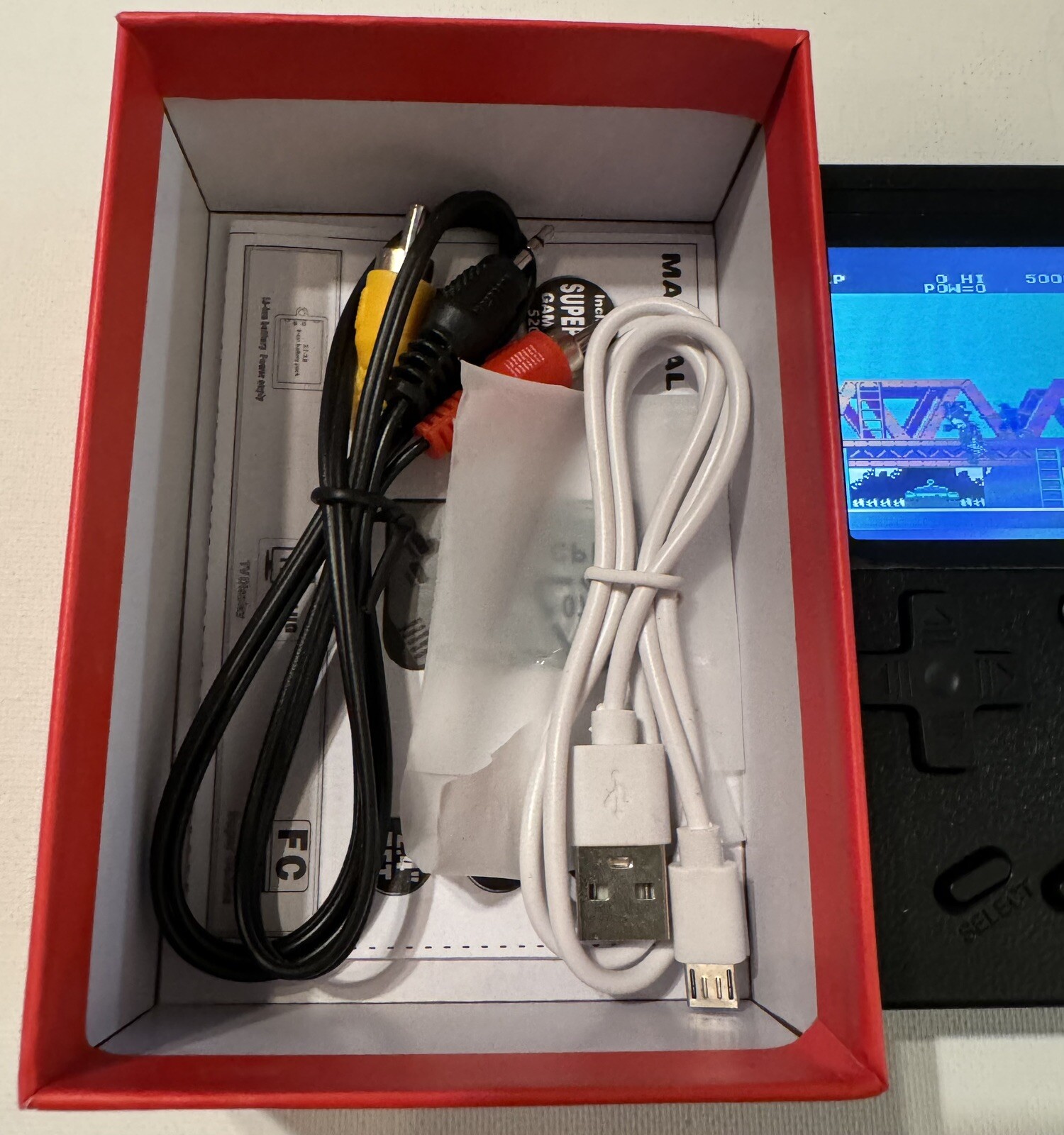 Retro FC, Handheld Game Console, 400+ Games, Rechargeable Battery, NM Cnd, Black