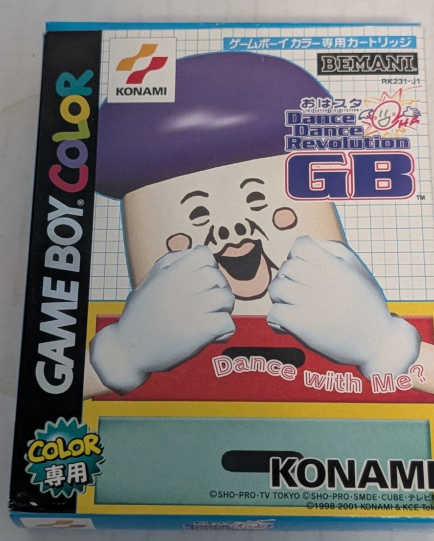 Dance Dance Revolution GB Ohasuta Gameboy Color w Manual & Controller Japanese