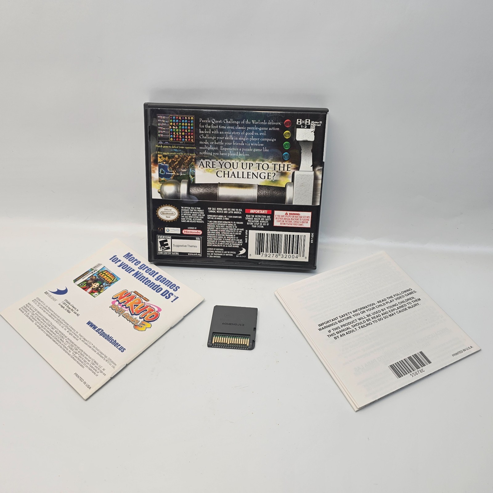 Puzzle Quest: Challenge of the Warlords (Nintendo DS, 2007) CIB w/ Manual