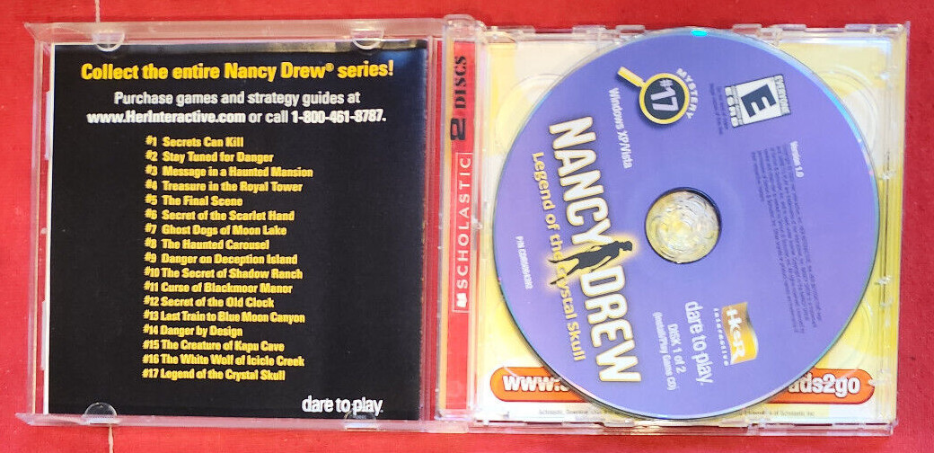Her Interactive Nancy Drew Legend Of The Crystal Skull Mystery #17 2007 PC Game