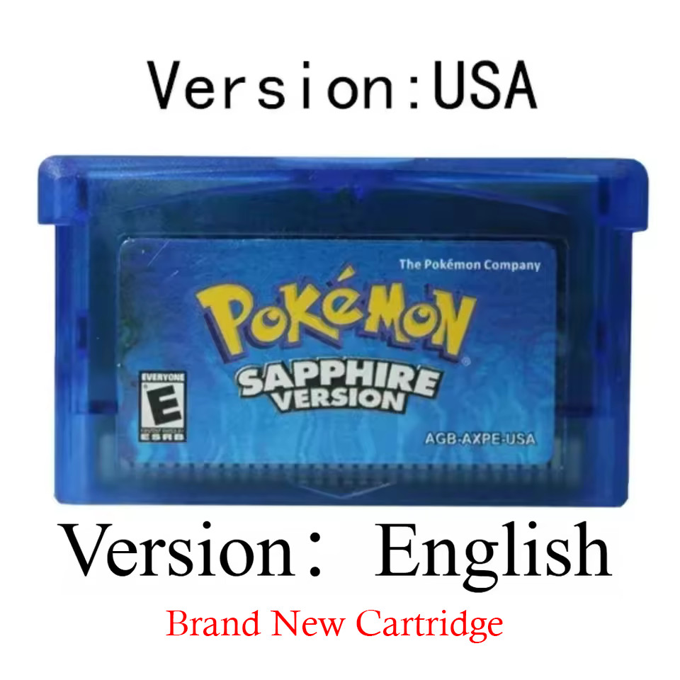 Pokemon Sapphire – Gameboy Advance – Shiny Living Dex Max Items Events Unlocked!