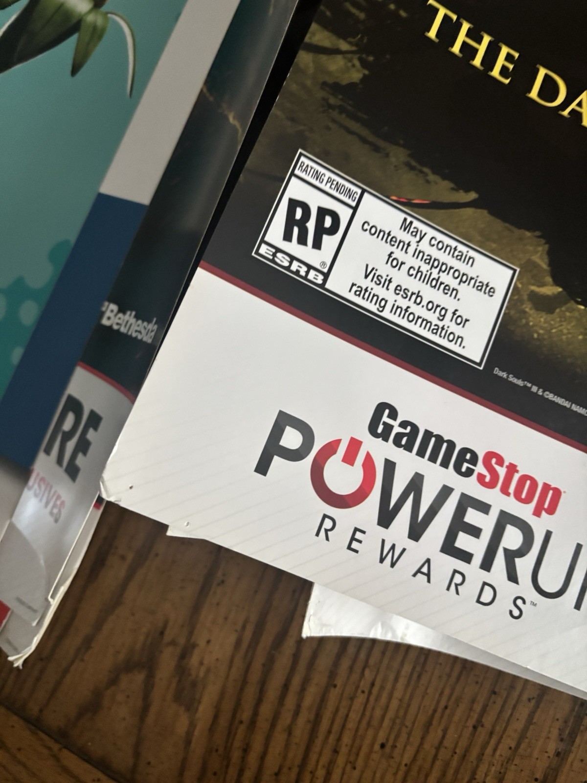 Rare 2016 Dark Souls 3 GameStop Store Display Promo Poster Pre-Order 28″ X 24″