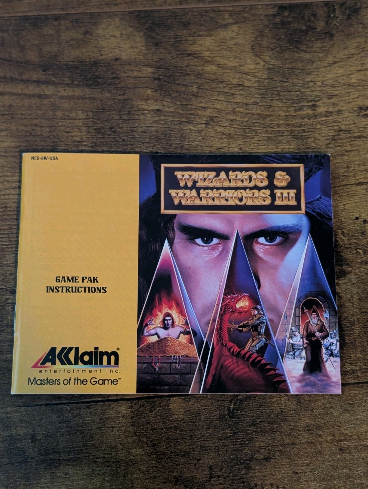 Wizards & And Warriors 3 III Nintendo Nes Cartridge + Manual Tested Authentic