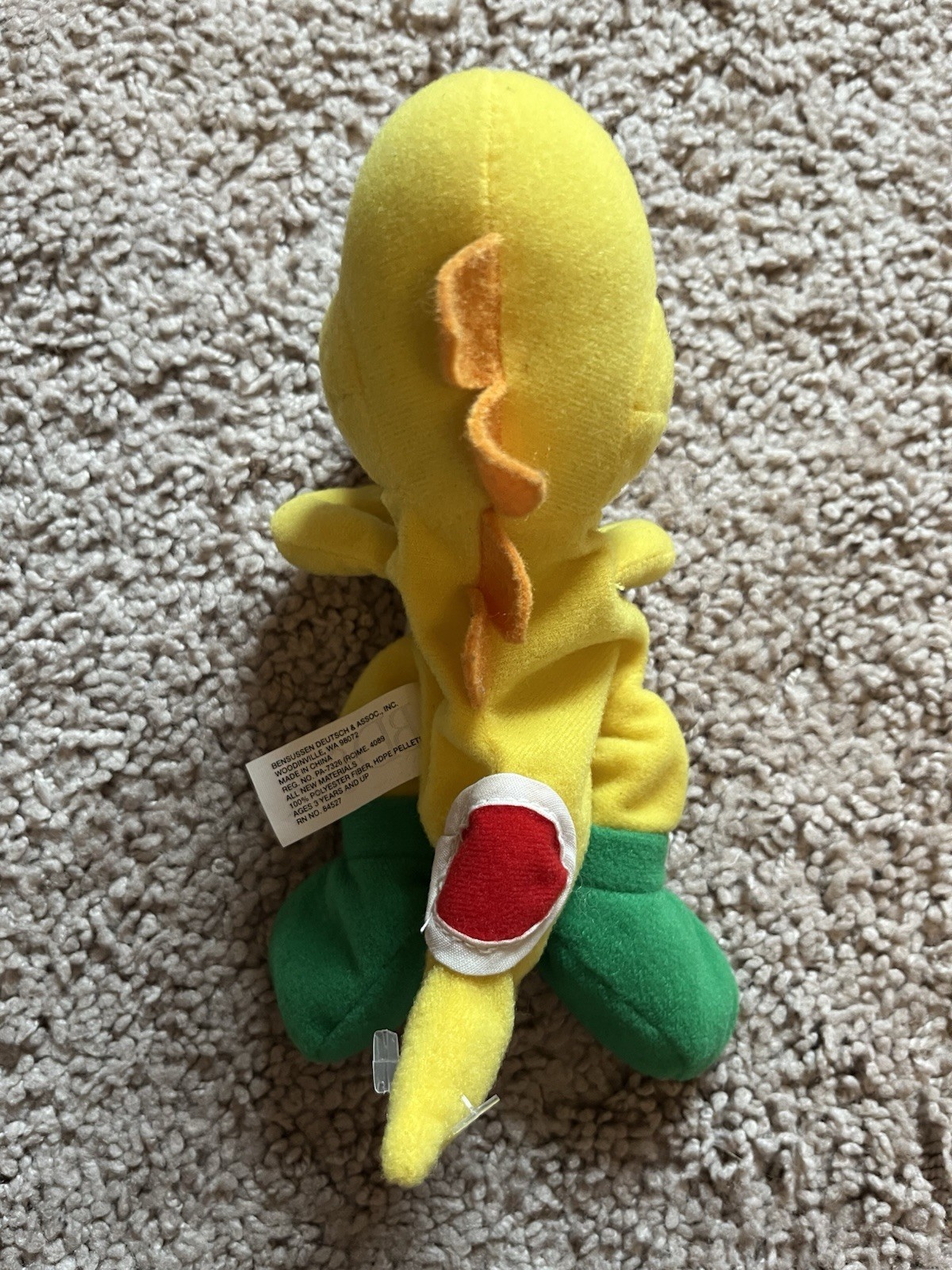 Lot of 4 Yoshi 1997 BD&A Nintendo 64 Plush w/ Tags On 3 Of Them Vintage