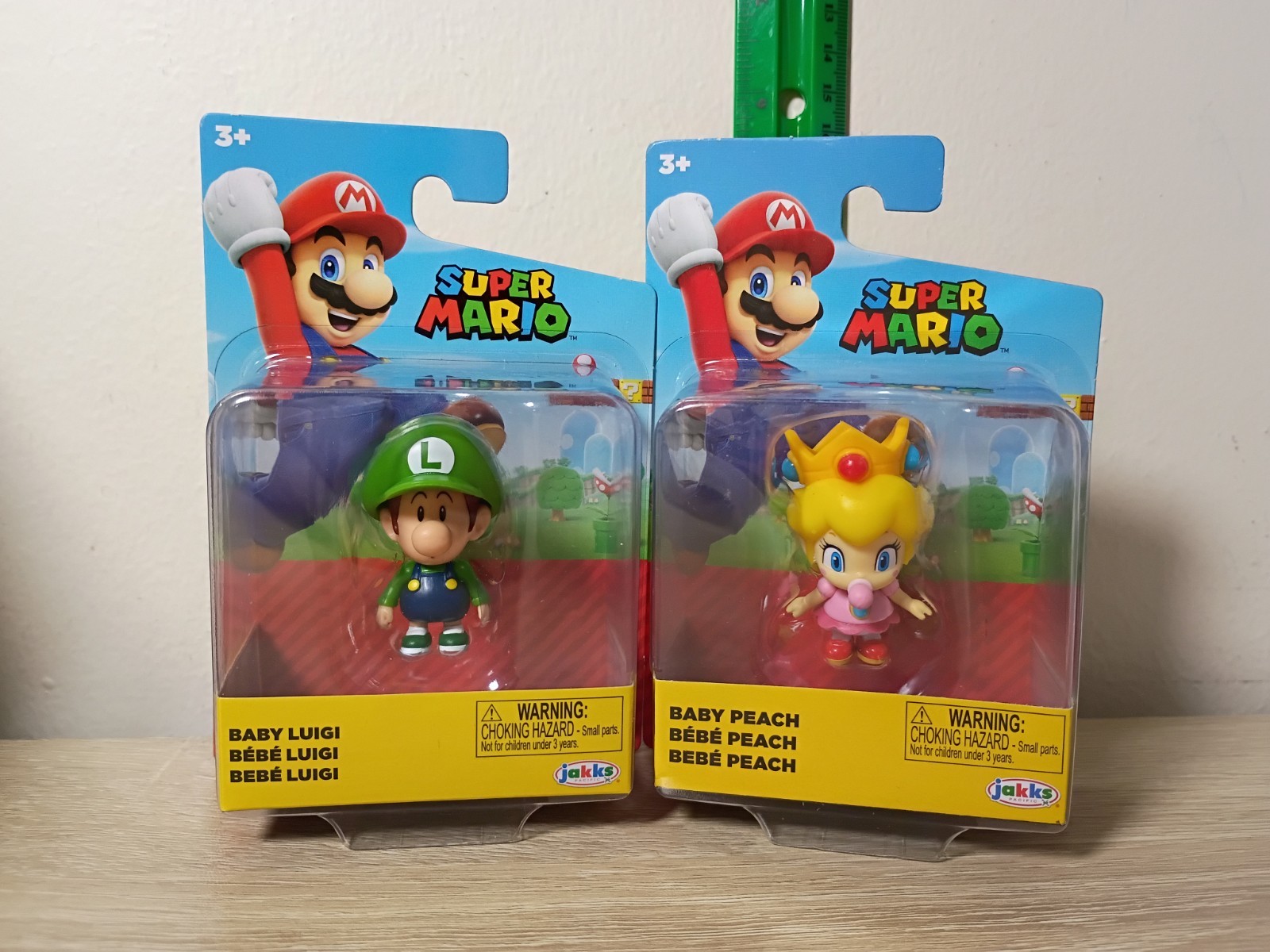 *FREE SHIP* 2.5″ BABY LUIGI + PEACH Super Mario World of Nintendo Jakks Pacific