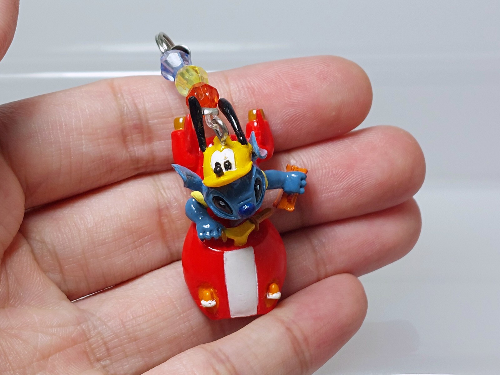 Lilo & Stitch Hovercraft Figure Strap Disney Toy Japan T03 0.8in