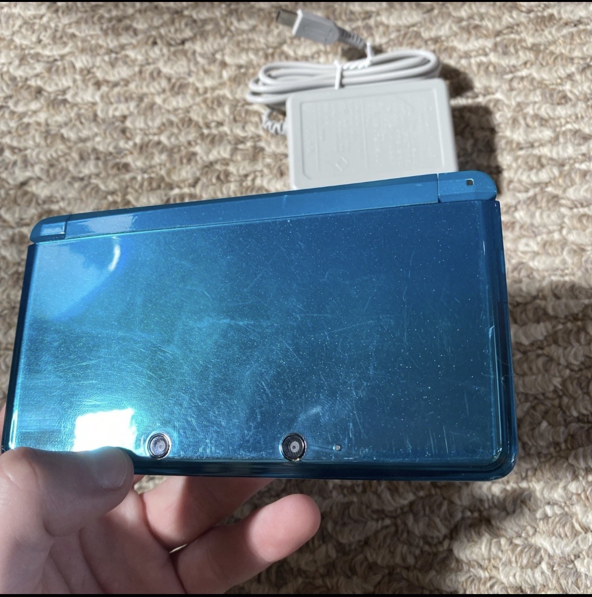 Nintendo 3DS Aqua Blue Handheld Handheld Console System CTR-001 Tested USA