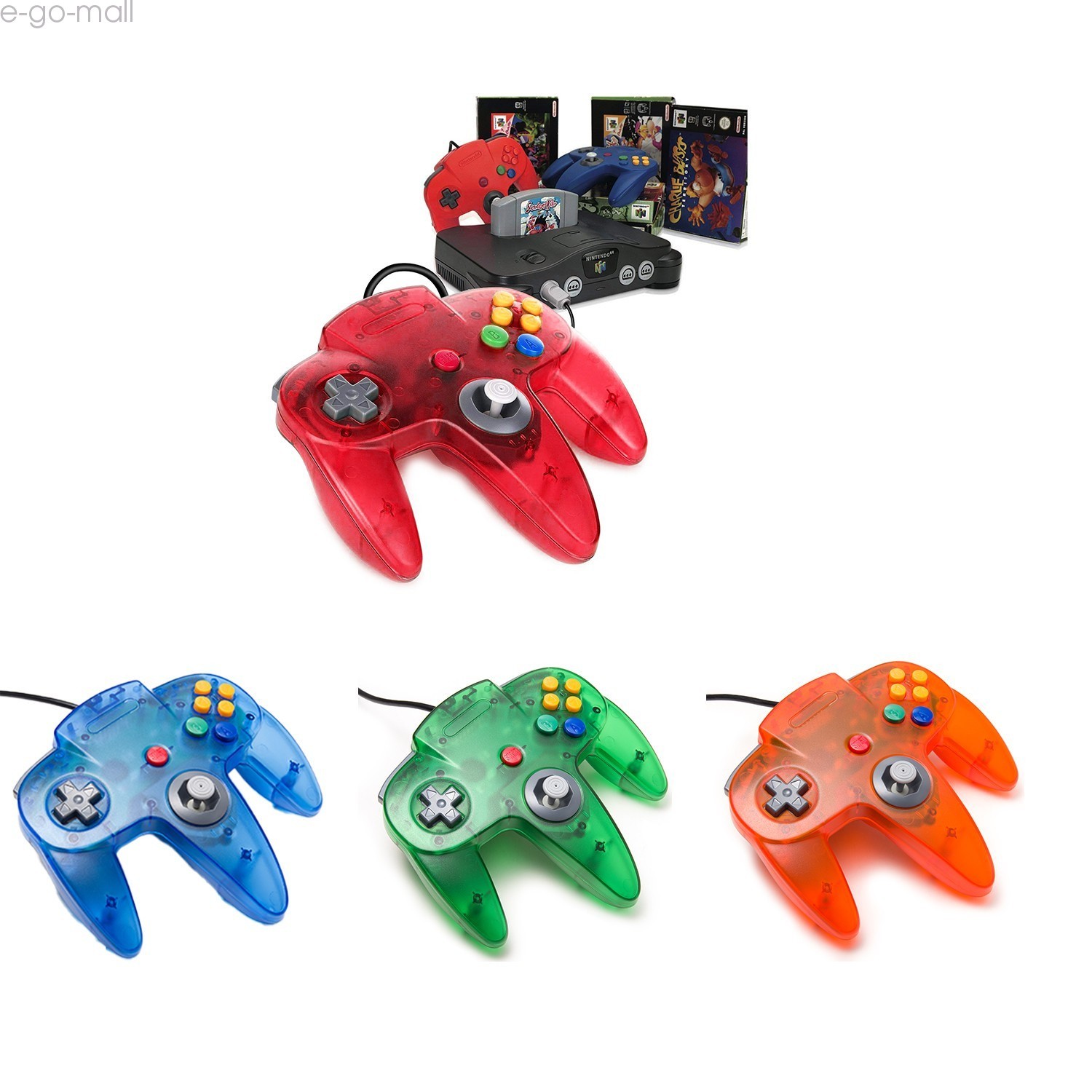 Choose Nintendo 64 Controller Color/Extension Cords! Mario Kart N64 Game System