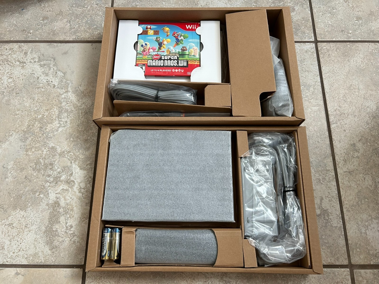 NEW Nintendo Wii Holiday Bundle Black Console New Super Mario Bros. System #2