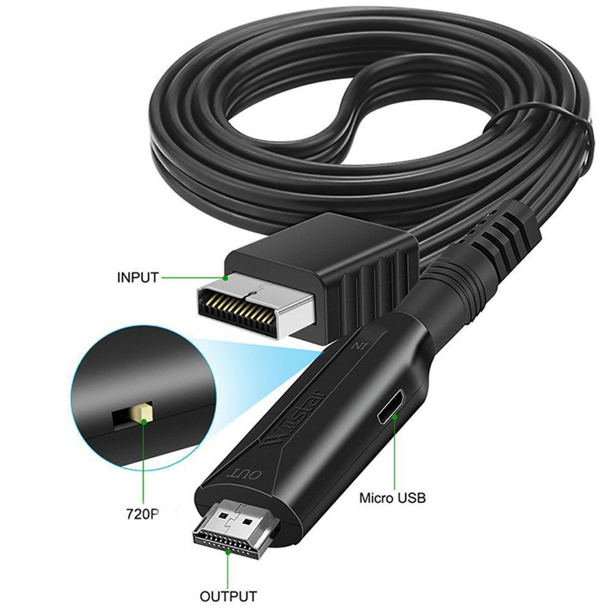 For Playstation PS2 PS1 to HDMI Converter Adapter HD Link Cable 1080P 720P